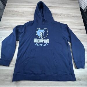 Fanatics Memphis Grizzlies Navy Blue Hooded Sweatshirt Men's 2XL